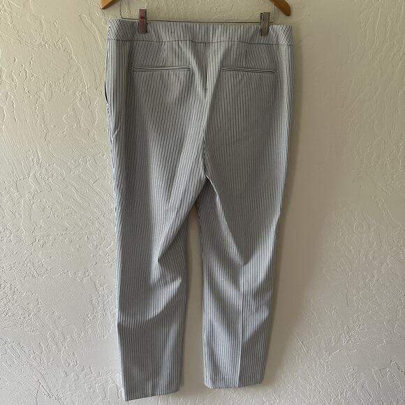 CHICOS | Womens So Slimming Pinstripe Straight Leg  Size M 10 Chico’s size 1.5 - Picture 5 of 11